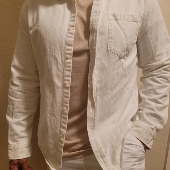 Zara Other - Zara White Jean Collared Shirt